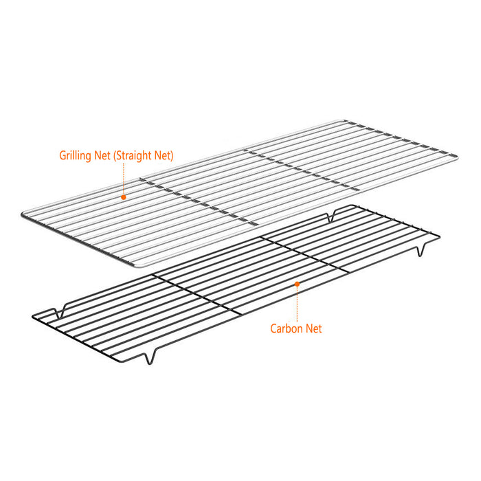 Large Outdoor Folding Barbecue Grill Iron 117 x 29 x 75 cm with Tongs