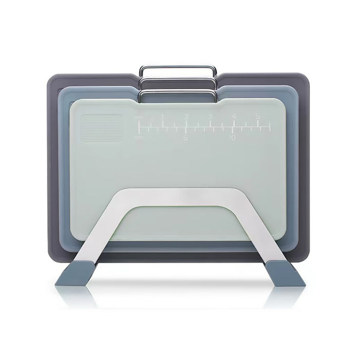 3 Pcs Cutting Board Set Double Sided With Stand Purple