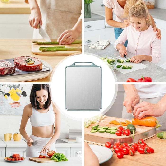 Double Sided Cutting Board Steel Wheat Fiber 39cm