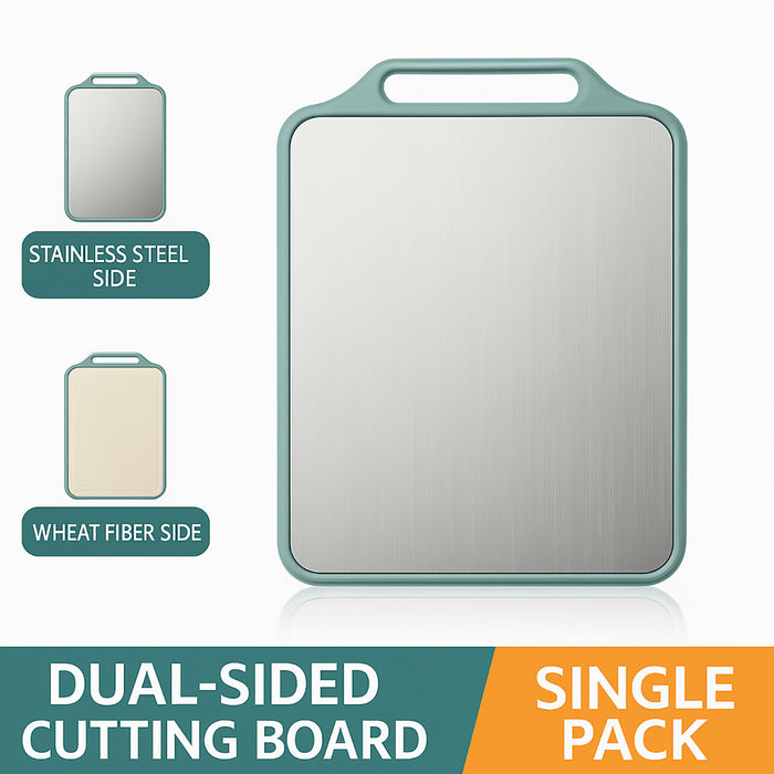 Double Sided Cutting Board Steel Wheat Fiber 39cm