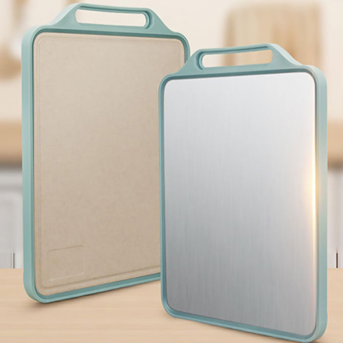 Double Sided Cutting Board Steel Wheat Fiber 39cm