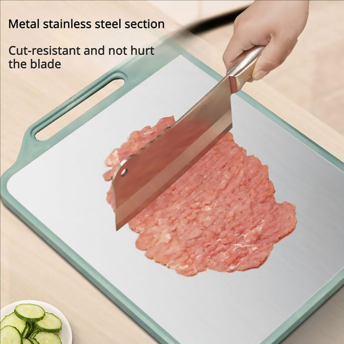 Double Sided Cutting Board Steel Wheat Fiber 39cm