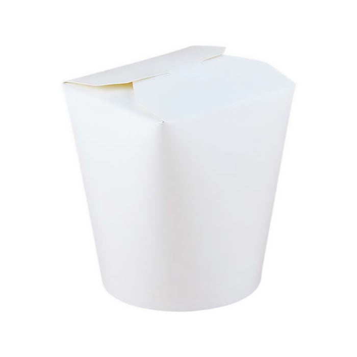 50PCS Disposable White Takeout Boxes, Food-Grade PE-Coated Cardboard, Three Sizes