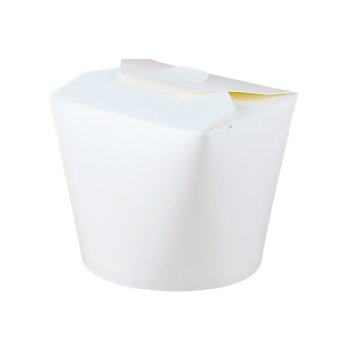 50PCS Disposable White Takeout Boxes, Food-Grade PE-Coated Cardboard, Three Sizes