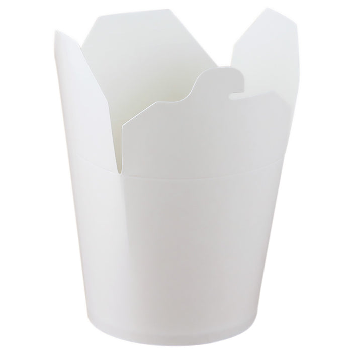 50PCS Disposable White Takeout Boxes, Food-Grade PE-Coated Cardboard, Three Sizes
