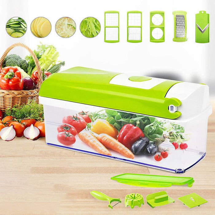 12Pcs Vegetable Slicer 420 Stainless Steel Blades ABS AS PP