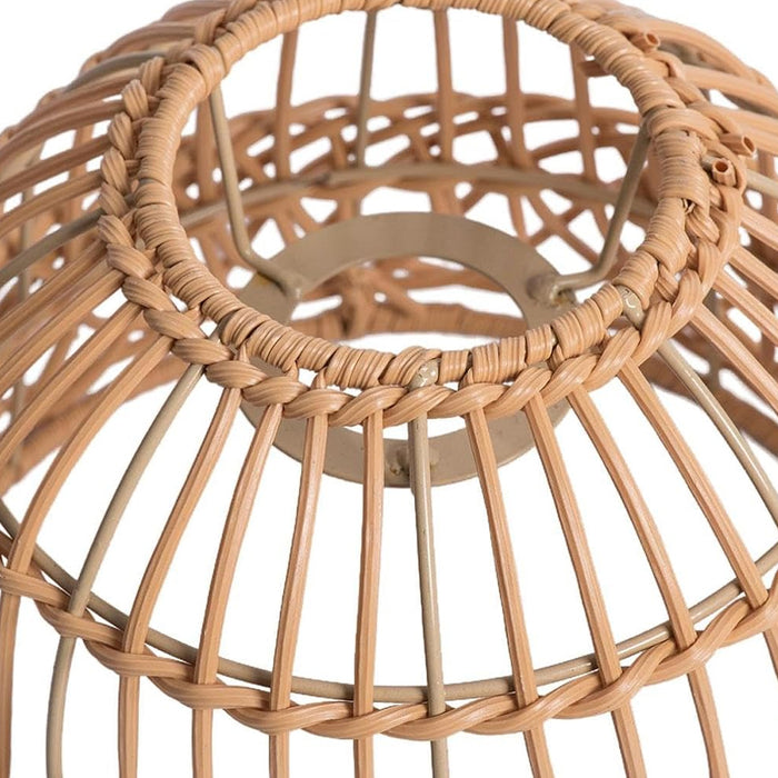 Woven Plastic Chandelier Lampshade Yellow Zen Vintage Dome