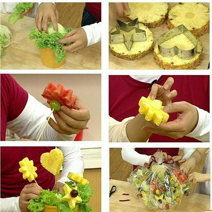 12pcs Stainless Steel Cookie Cutter Set Biscuit Mold for Baking