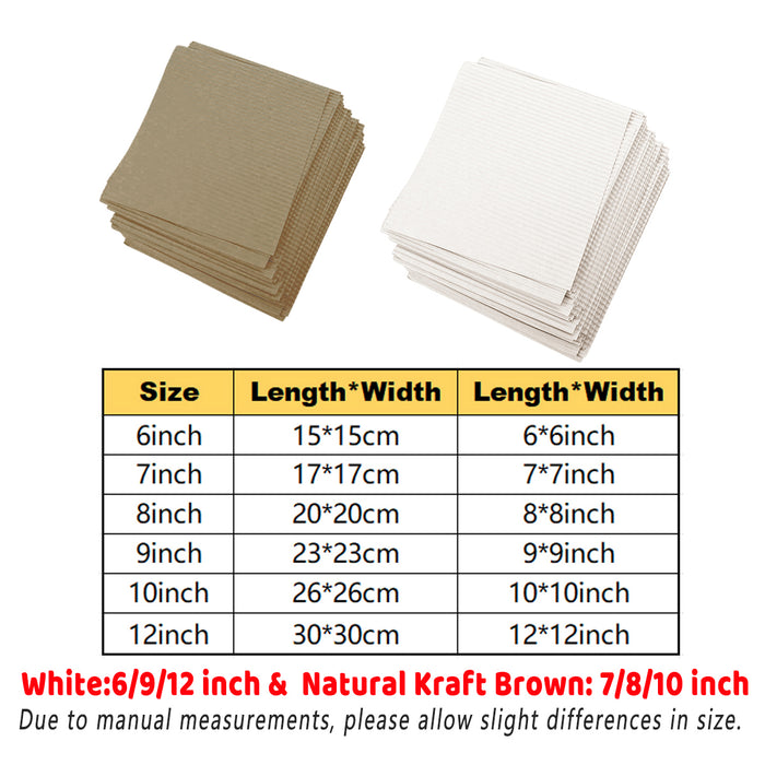 100 PCS Pizza Box Pads Greaseproof Paper Food Liners Oil Resistant Pizza Mat