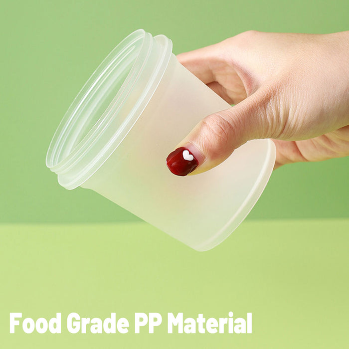 50 Pcs Dessert Takeaway Cups with Double Lids 300ml 500ml