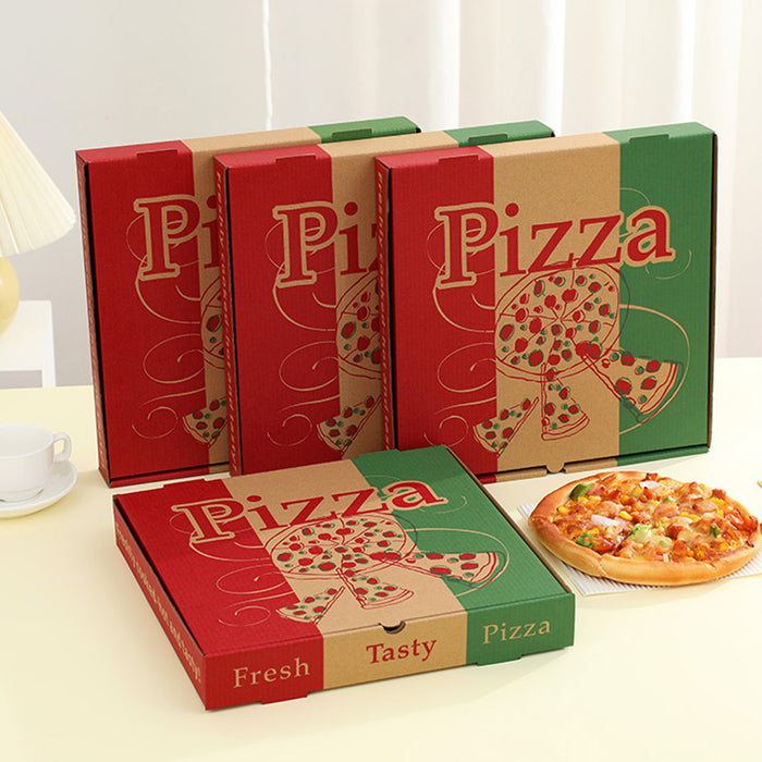 50 Pcs Pizza Packing Box with Foil Lining Recyclable Cardboard 7 to 13 inch