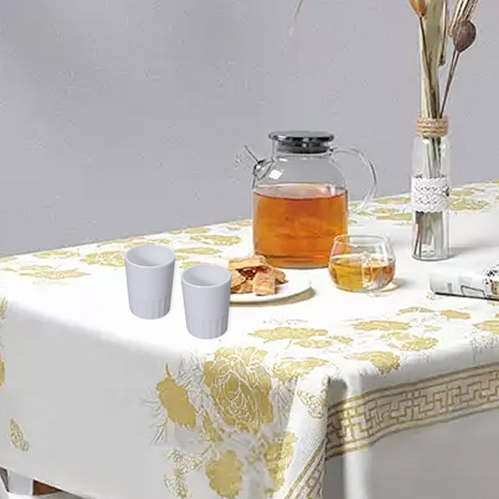 10 Pcs Melamine Tumbler Mugs Shatterproof White 98mm