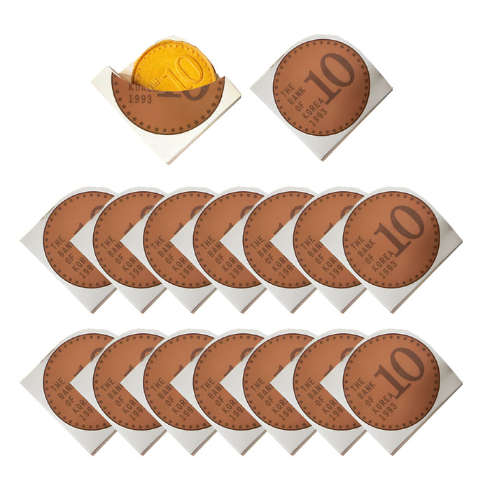 100 Pcs Gold Coin Food Packaging Boxes Round Paper Cookie Pancake Containers