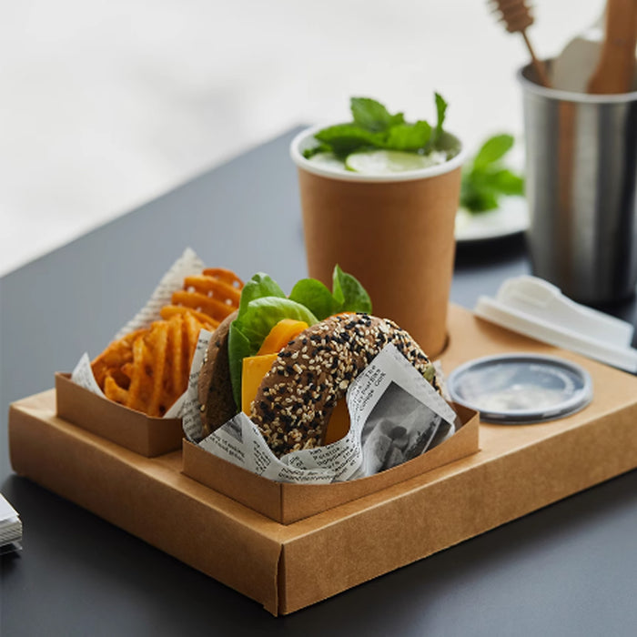 Meal Box for Hamburger Sandwich Snack Packaging, 25/50pcs