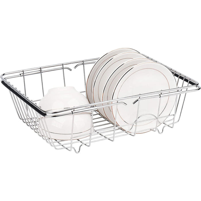 Stainless Steel Telescopic Sink Draining Basket Rack