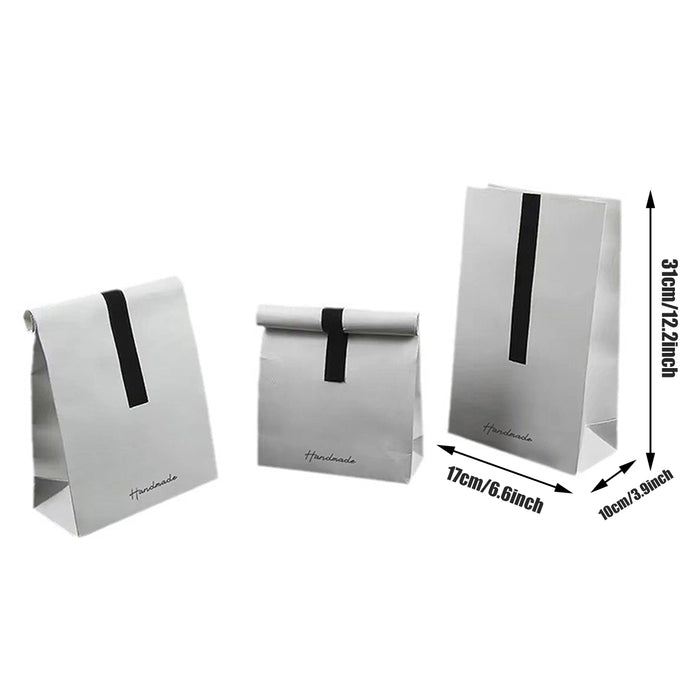 Creative Kraft Paper Gift Bags with Velcro Seal, 20pcs