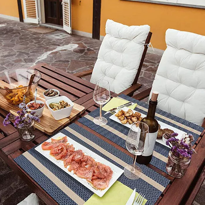 4pcs Anti-Skid Woven Placemat, Heat Resistant PVC Mat