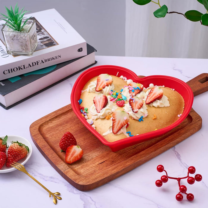 4PCS Heart Silicone Cake Moulds Non Stick Dessert Trays