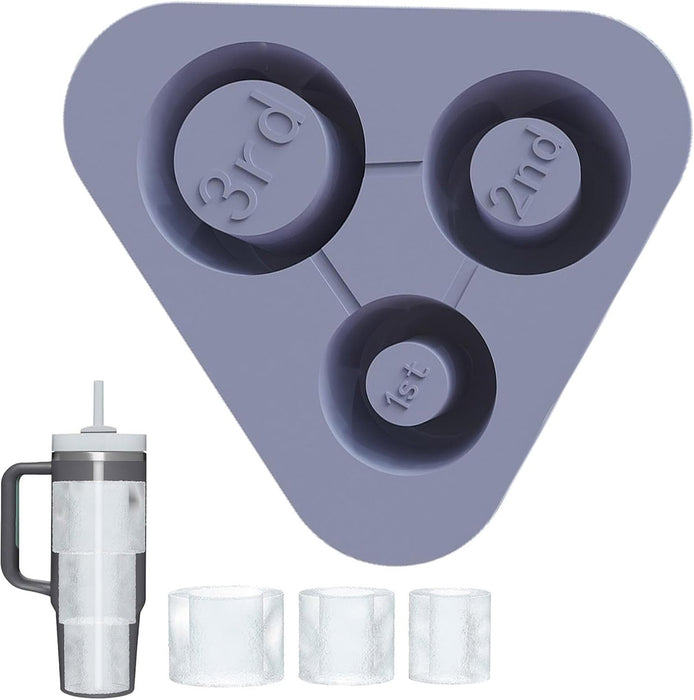 Silicone Ice Cube Tray with Lid Food Grade Triangular Shape