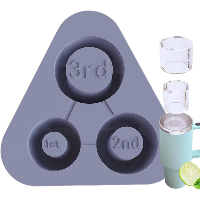 Silicone Ice Cube Tray with Lid Food Grade Triangular Shape