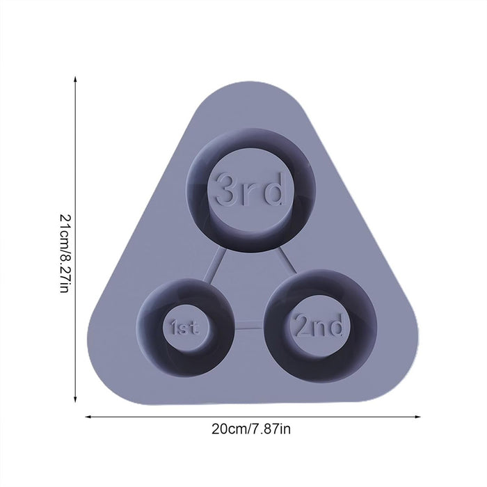 Silicone Ice Cube Tray with Lid Food Grade Triangular Shape