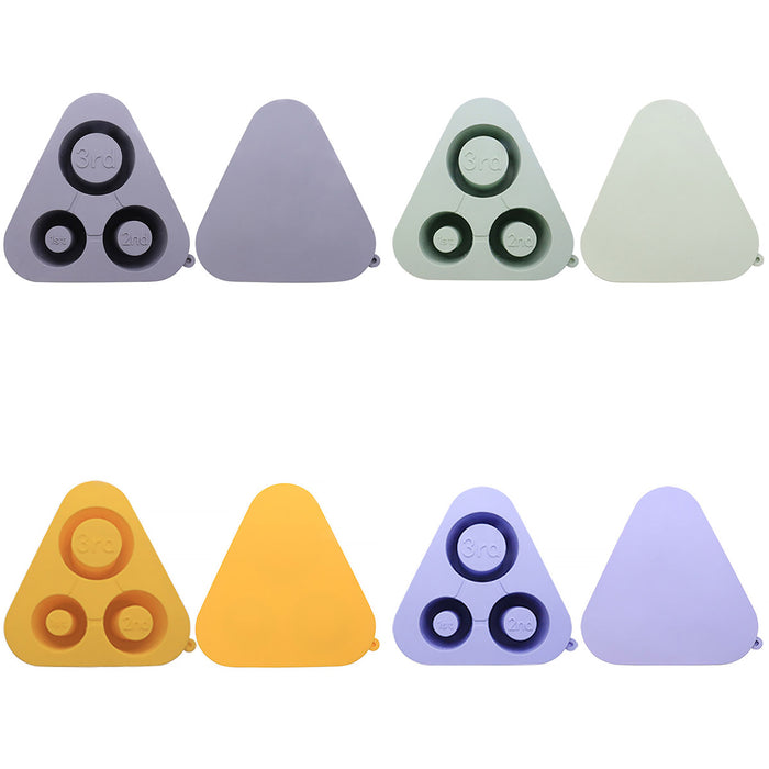 Silicone Ice Cube Tray with Lid Food Grade Triangular Shape
