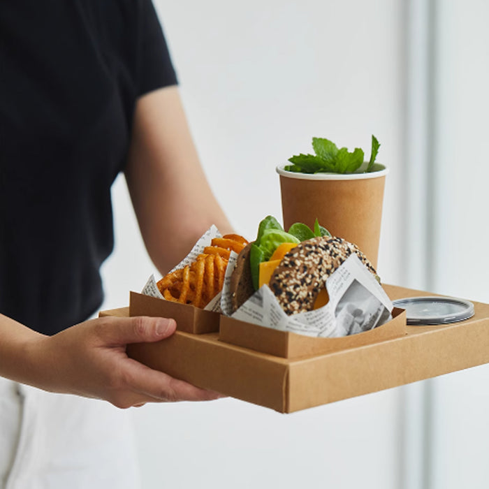 Meal Box for Hamburger Sandwich Snack Packaging, 25/50pcs