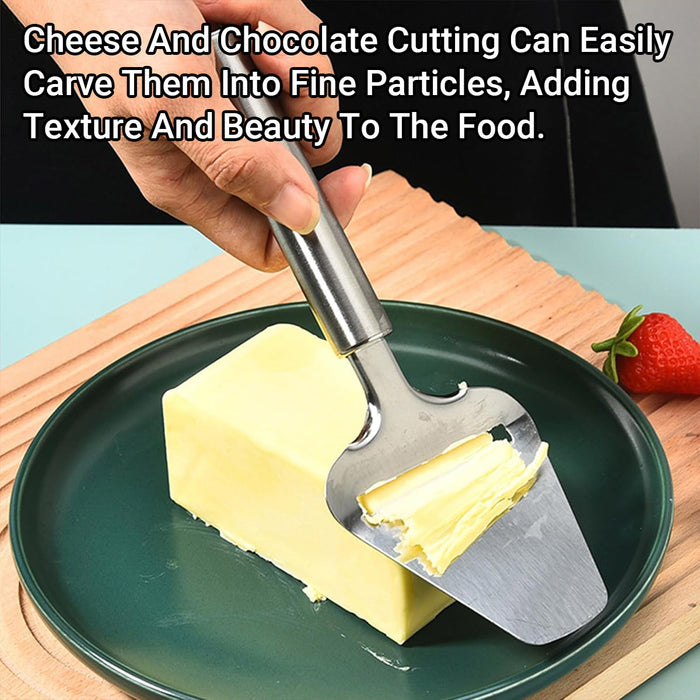 Stainless Steel Cheese Cutter with Rear Blade Non Slip 22cm