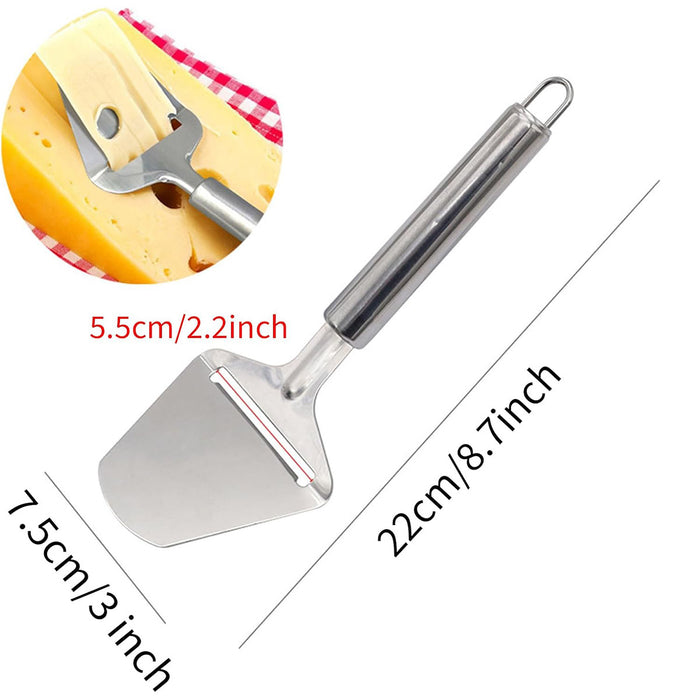 Stainless Steel Cheese Cutter with Rear Blade Non Slip 22cm