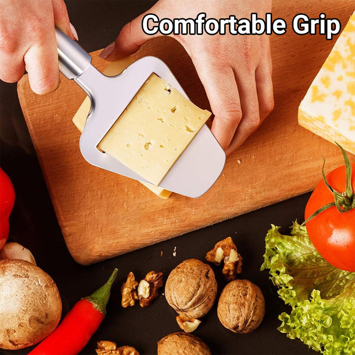 Stainless Steel Cheese Cutter with Rear Blade Non Slip 22cm