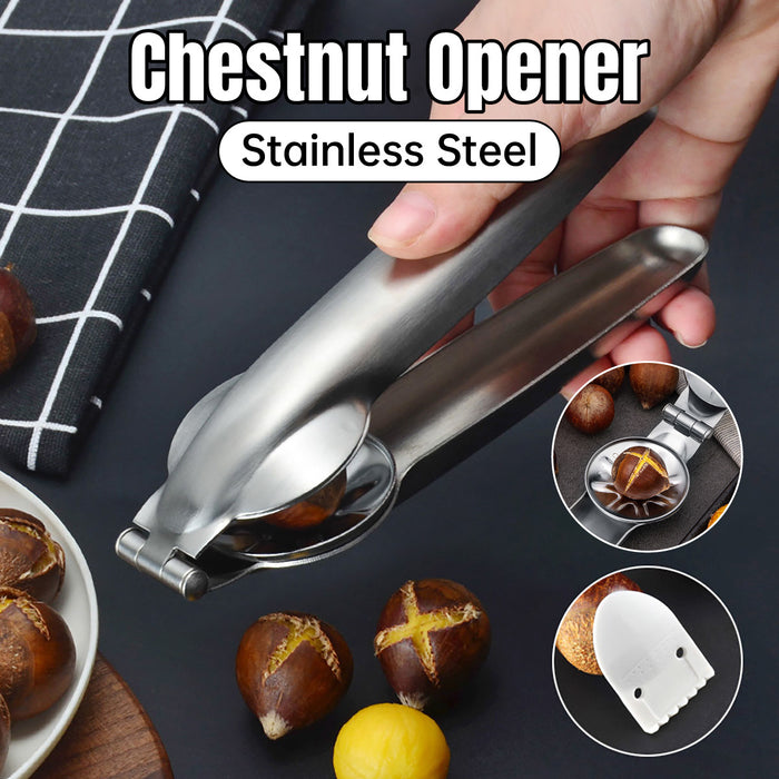 Chestnut Opener Cross Blade 304 Stainless Steel Anti-Slip 17 x 5 cm