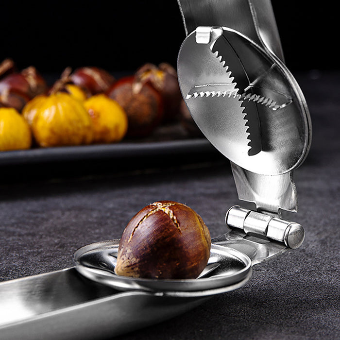 Chestnut Opener Cross Blade 304 Stainless Steel Anti-Slip 17 x 5 cm