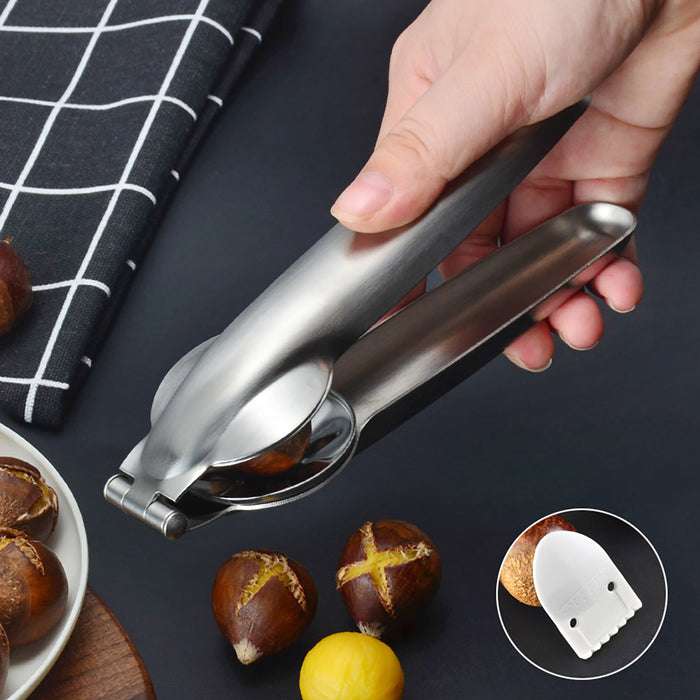 Chestnut Opener Cross Blade 304 Stainless Steel Anti-Slip 17 x 5 cm