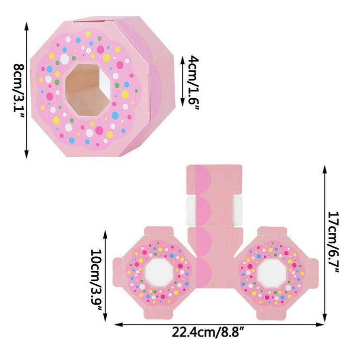 100PCS Doughnut Polygon Candy Boxes – Fun Party Gift Packaging