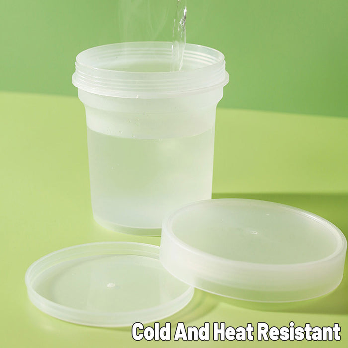 50 Pcs Dessert Takeaway Cups with Double Lids 300ml 500ml
