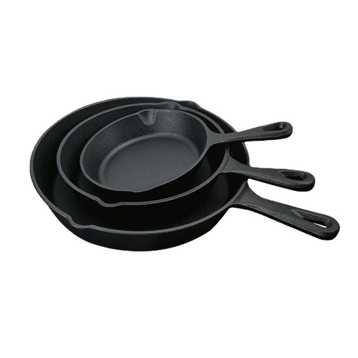 3Pcs Cast Iron Frying Pan Set Non-Stick for All Stovetops