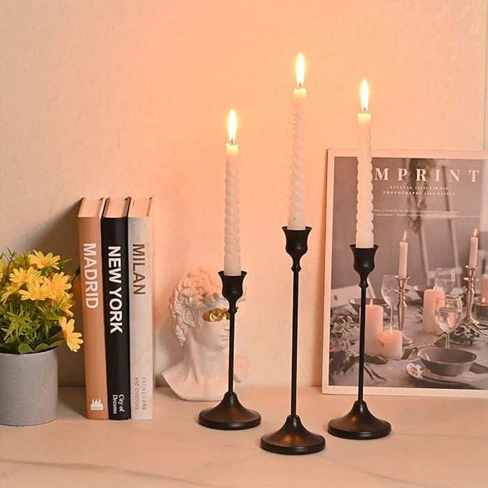 3PCS Metal Taper Candle Holders For Wedding Table Decor