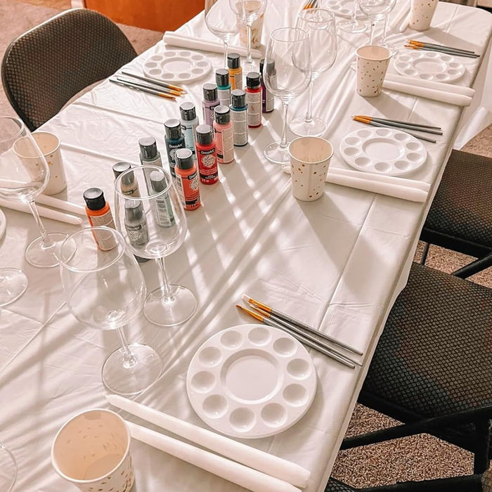 6pcs Solid Colour Party Tablecloths Wedding Table Covers Event Dining Decor