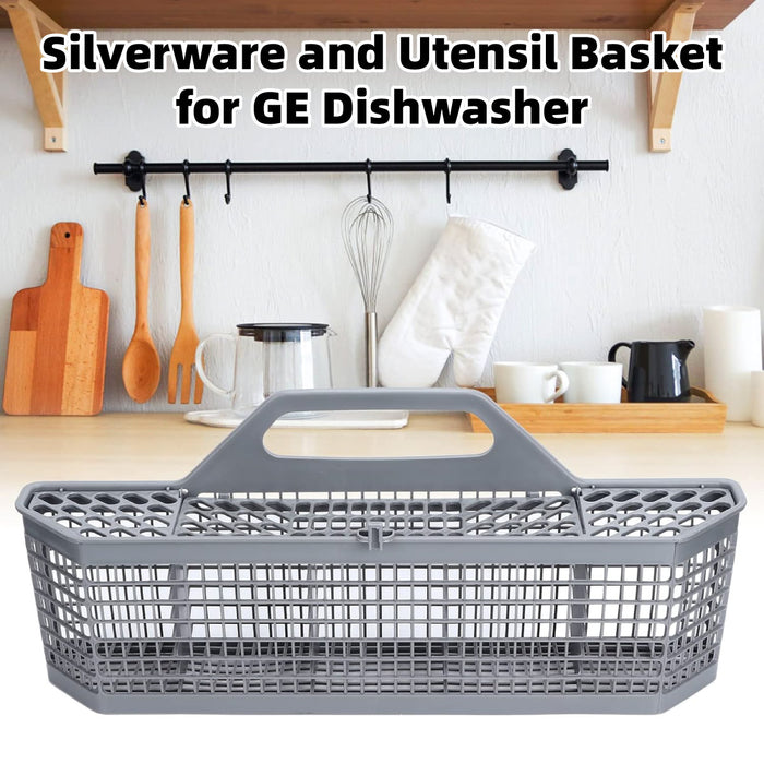 Universal Dishwasher Cutlery Basket with Handle Open Grid Drainage