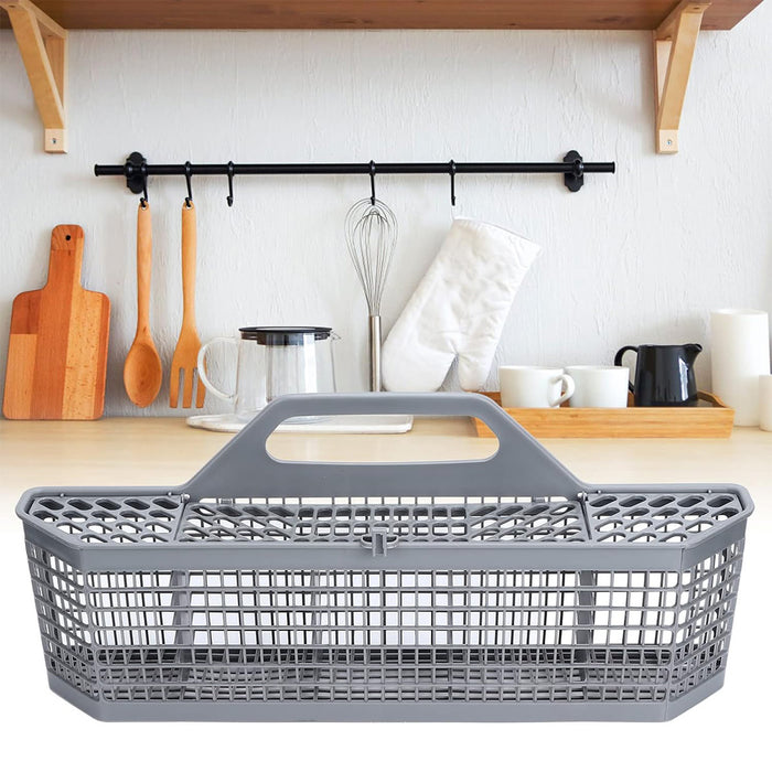 Universal Dishwasher Cutlery Basket with Handle Open Grid Drainage