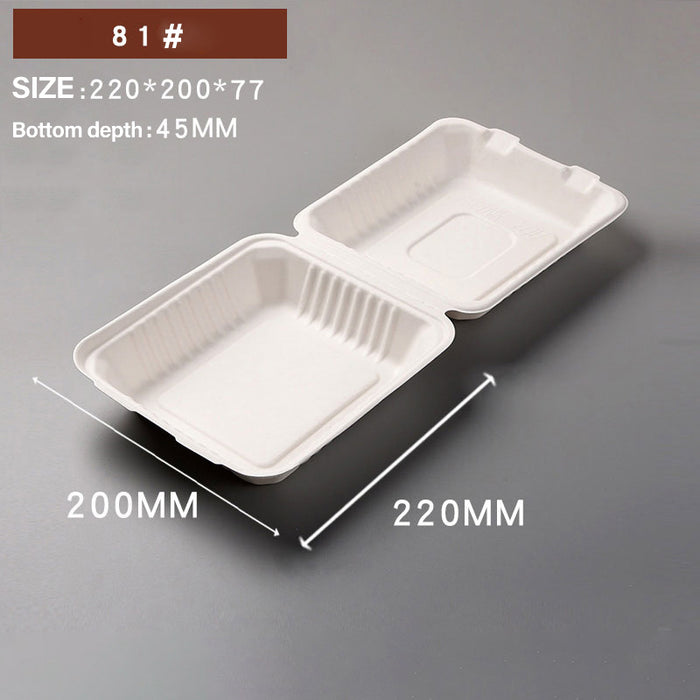 200/250PCS Biodegradable Compostable Clamshell Food Boxes for Hot Food
