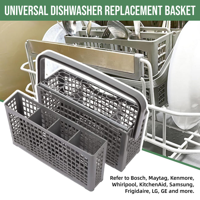 Universal Dishwasher Cutlery Basket with Compartments and Lid
