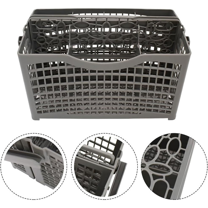 Universal Dishwasher Cutlery Basket with Compartments and Lid