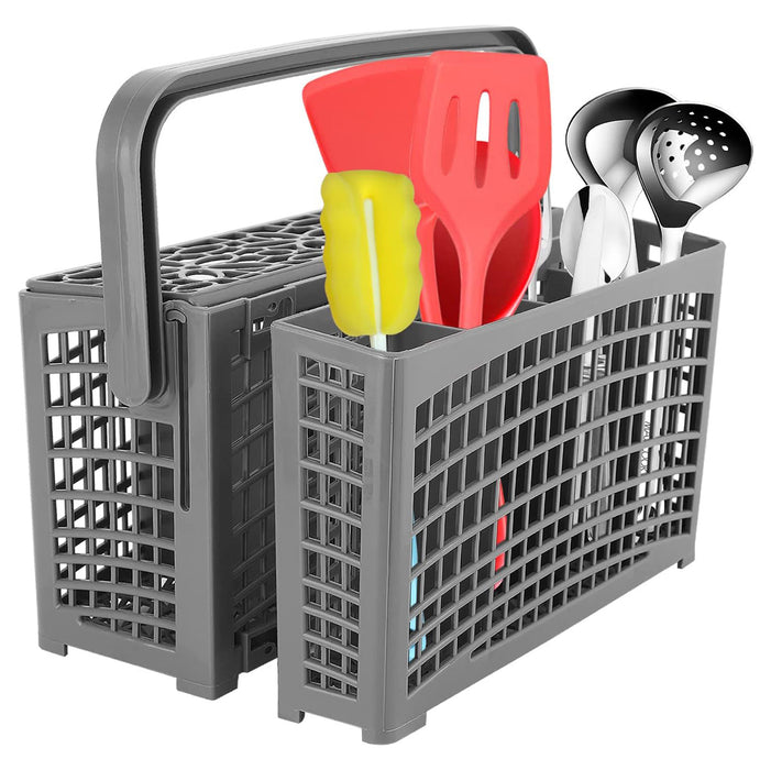 Universal Dishwasher Cutlery Basket with Compartments and Lid