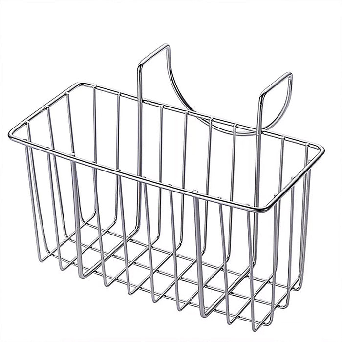 Stainless Steel Sink Sponge Holder With Hook and Open Grid