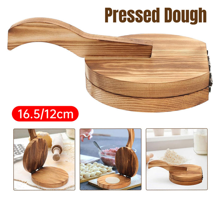 Wooden Dumpling Wrapper Maker Hand Press Dough Roller