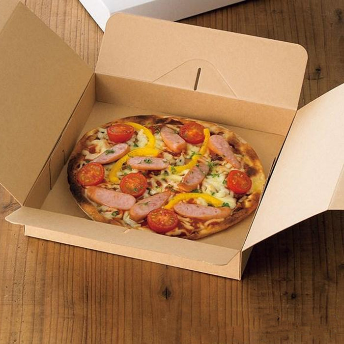 50pcs Degradable Kraft Paper Pizza Boxes – 9/12 Inch