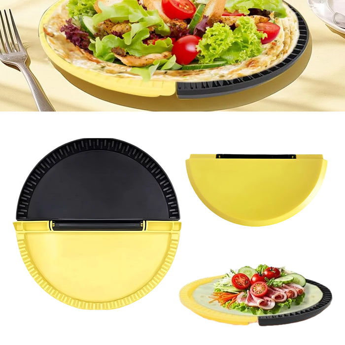 Sandwich Maker Tool Round Food Grade Plastic Yellow Black