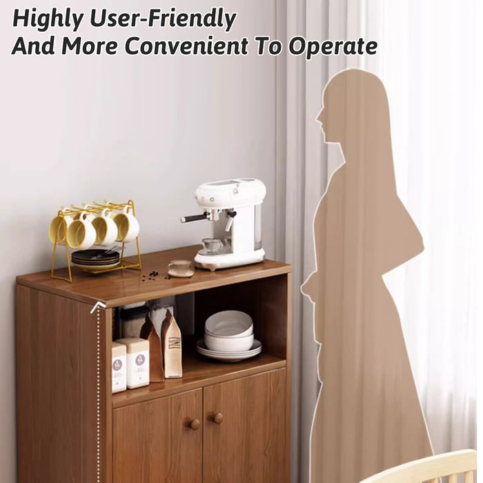 Solid Wood Colored Sideboard, 50x30x81cm