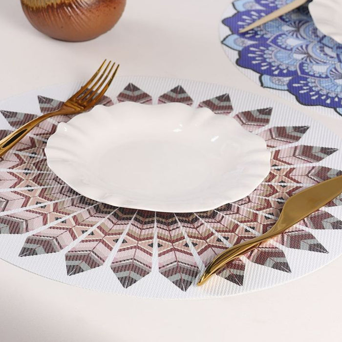 4pcs Bohemian Round Heat Resistant Dining Mat
